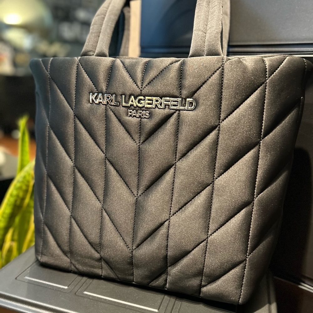 Karl Lagerfeld Large Black Nilon Tote Bag